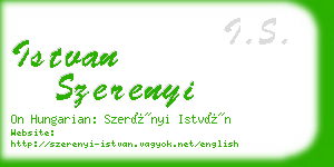 istvan szerenyi business card